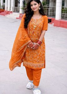 Yellow Kurta Set with Dupatta