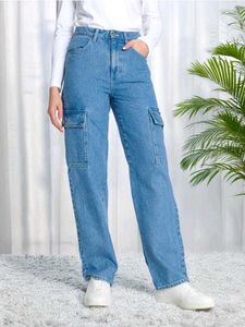 Light Wash Cargo Jeans