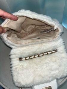 Fluffy White Crossbody Bag