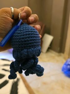 Crochet Jellyfish Keychain