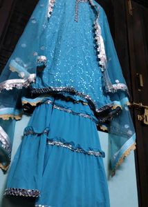 Heavy Embroidered Gharara Dress