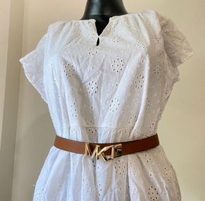 White Dress With Butterfly Sleeves