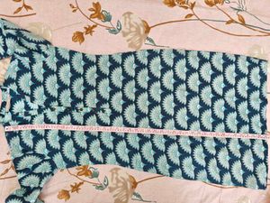 Blue floral print Kurta