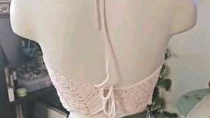 Green Crochet Halter Top