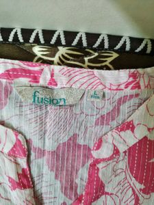 Pink Floral Print Top