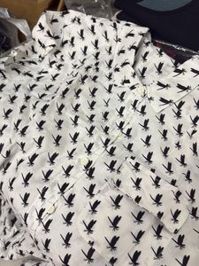 Chic Bird Print Button-Up Shirt