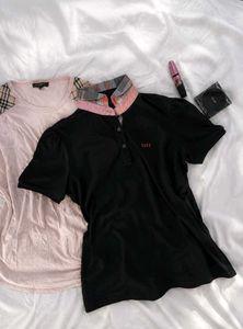Bundle of 2 Tops: Pink (Burberry) & Black
