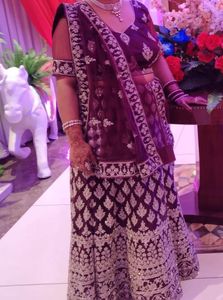 Gorgeous Plum Embroidered Lehenga💜