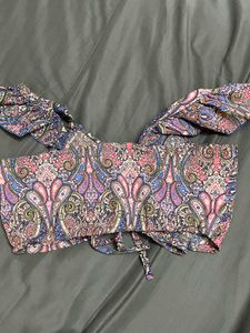 Paisley Print Crop Top - FREE SHIPPIN