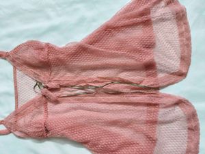 Sheer Pink Lace Babydoll