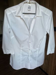 Chic White Button-Up Shirt
