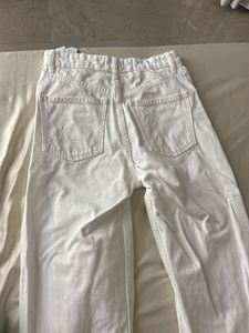White Ripped Wide Leg Jeans