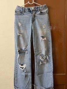 Distressed Light Wash Jeans