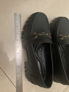 Ladies Heeled Loafers, Black, Size 38