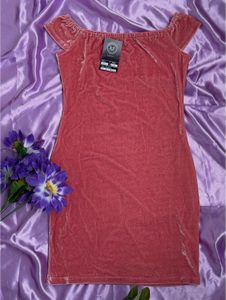 Pink Velvet Mini Dress