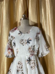 Floral Print Fit and Flare Dress