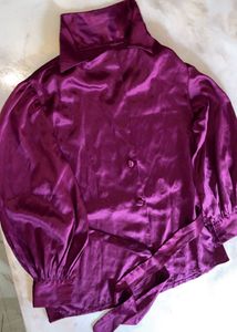 SHIEN  Purple Button-Up Knot top 🪻