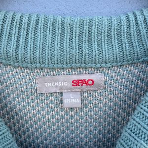 Argyle Pattern Knit Sweater