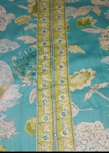 Teal Floral Kurta Set with Dupatta