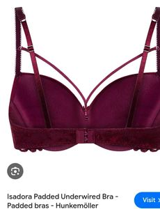 humkemoller Burgundy Bra with Strappy Detail