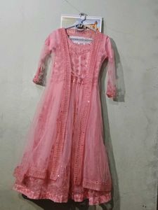 Elegant Pink Embellished Gown