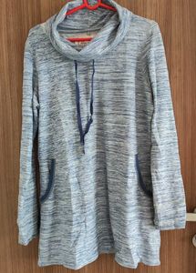Aventura Brand Rolled Up Coller Blue Tshirt Dress