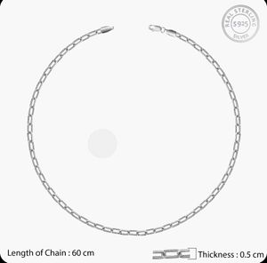 silver orion cable chain for men