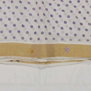 White Polka Dot Dupatta