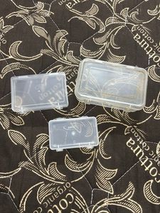 Set of 3 Small Plastic Storage Boxes
