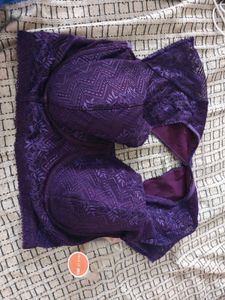 Zivame Purple Lace Crop blouse with tags