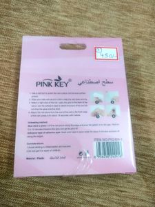Pink Key Nail Art Press-On Nails