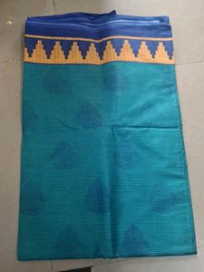 Beautiful Teal Saree with Blue Border