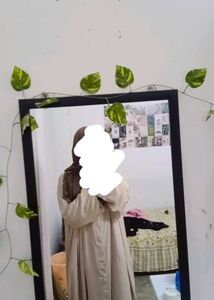 ELEGANT ABAYA WITH BROWN HIJAB
