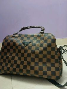Stylish Checkerboard Handbag