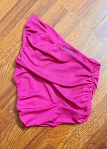 Ruching One-Shoulder Top