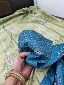 Beautiful Blue Floral Anarkali Kurta
