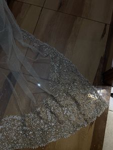 Embellished net saree