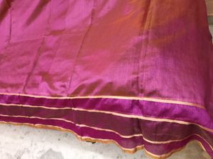Magenta &amp; Mustard Comb. Kota Doria Silk Saree