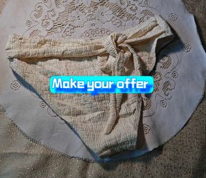off white back tie bikini bottom✨