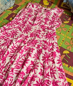 cotton flower printed dress