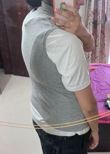 Grey Zip-Up Vest