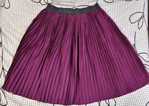 Pleated Purple Skirt