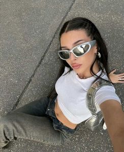 y2k silver sunglasses