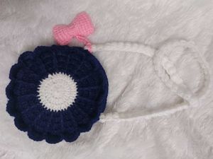 Crochet cute daisy flower bag with bow ❣️