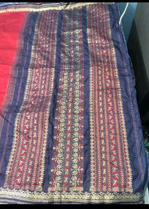 Red &amp; Blue Ethnic Saree