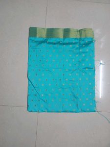 Beautiful Blue Saree with Golden Motifs