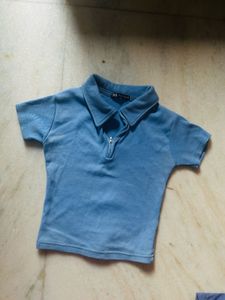 Zara Blue Polo Top