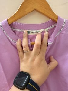 Purple Kurta Set with Salwar(plus size)