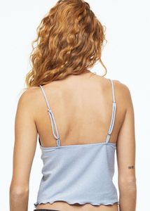 blue y2k glitter long top