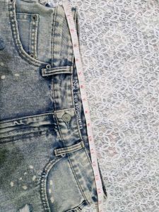 Distressed multi colored  Denim Shorts